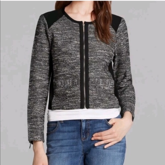 Eileen Fisher Tweed Zippered Jacket Small - Picture 1 of 5